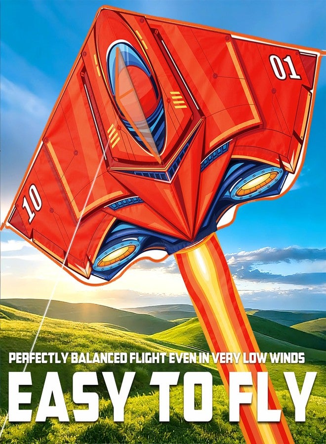 Ynanimery 2 Pack Airplane Kites for Kids Ages 4-8 8-12 Gifts, Large Airplane Kites for Kids Adults Easy to Fly for Beach, Yard with Handle, Great Outdoor Toys for Family Activities - Image 2