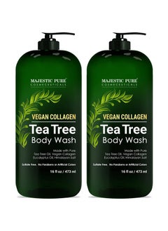 Tea Tree Body Wash With Collagen - Helps Nail Fungus, Athletes Foot, Ringworms, Jock Itch, Acne, Eczema & Body Odor - Soothes Itching - (Packaging May Vary), Set Of 2, 16 Fl Oz - pzsku/ZB7B5C86B8C8138F274F5Z/45/_/1733730381/2316ac03-dd49-40b8-9ed1-2331bc507c7e