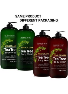 Tea Tree Body Wash With Collagen - Helps Nail Fungus, Athletes Foot, Ringworms, Jock Itch, Acne, Eczema & Body Odor - Soothes Itching - (Packaging May Vary), Set Of 2, 16 Fl Oz - pzsku/ZB7B5C86B8C8138F274F5Z/45/_/1733730394/7f7ac09d-284b-460f-b598-8dfb2f9adf11