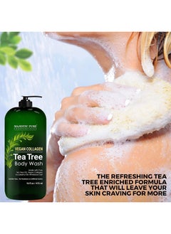 Tea Tree Body Wash With Collagen - Helps Nail Fungus, Athletes Foot, Ringworms, Jock Itch, Acne, Eczema & Body Odor - Soothes Itching - (Packaging May Vary), Set Of 2, 16 Fl Oz - pzsku/ZB7B5C86B8C8138F274F5Z/45/_/1733730427/23a24c01-f964-4a23-8553-a523d14dbbfb