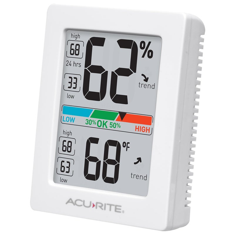 AcuRite Humidity Meter Hygrometer and Indoor Digital Thermometer with Temperature Gauge and Humidity Gauge, Room Thermometer Comfort Scale, 3 x 2.5 Inches, White (01083M) - Image 2
