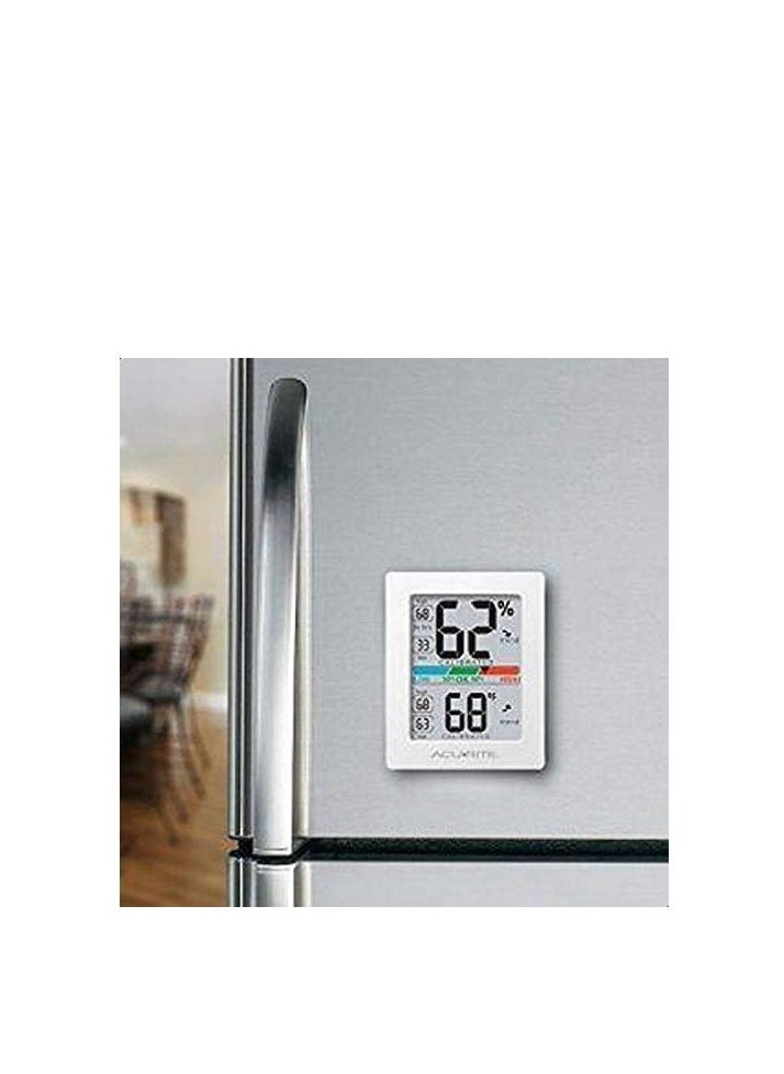 Acurite - Humidity Meter Hygrometer And Indoor Digital Thermometer With Temperature Gauge And Humidity Gauge, Room Thermometer Comfort Scale, 3 X 2.5 Inches, White (01083M) - Image 1