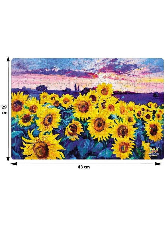 Webby Kids Sunflower Fields Painting Wooden Jigsaw Puzzle, 252 Pieces - Image 5