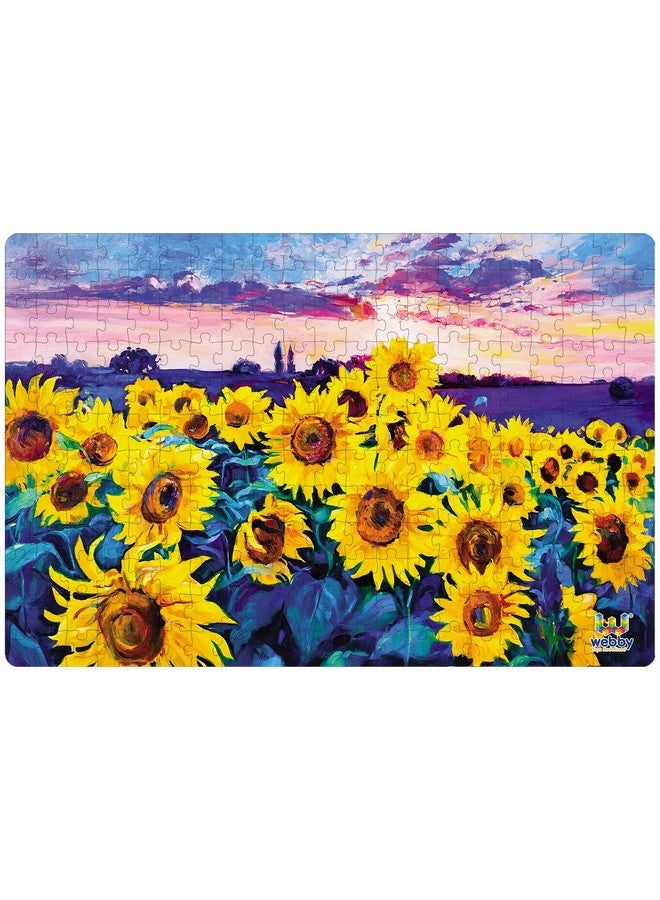 Webby Kids Sunflower Fields Painting Wooden Jigsaw Puzzle, 252 Pieces - Image 2