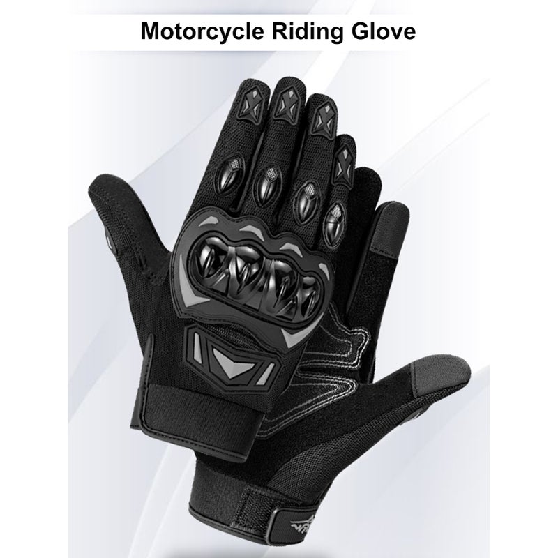 Motorcycle Gloves for Men Women, Anti-Slip Breathable Touchscreen Gloves for Riding, Road Racing, Cycling Black and Gray XL - Image 3