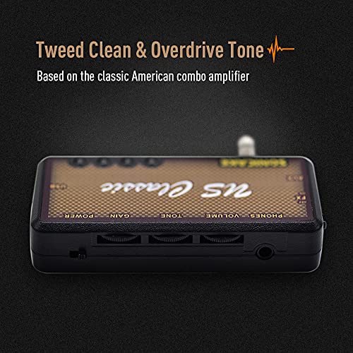 SONICAKE Guitar Headphone Amp Mini Guitar Headphone Amplifier US Classic Rechargeable Plug-in Pocket Bedroom Overdrive Reverb Effects - Image 2