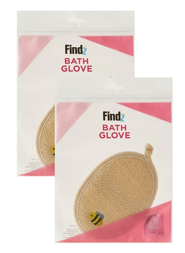 Findz Two Pieces of Bath Glove 