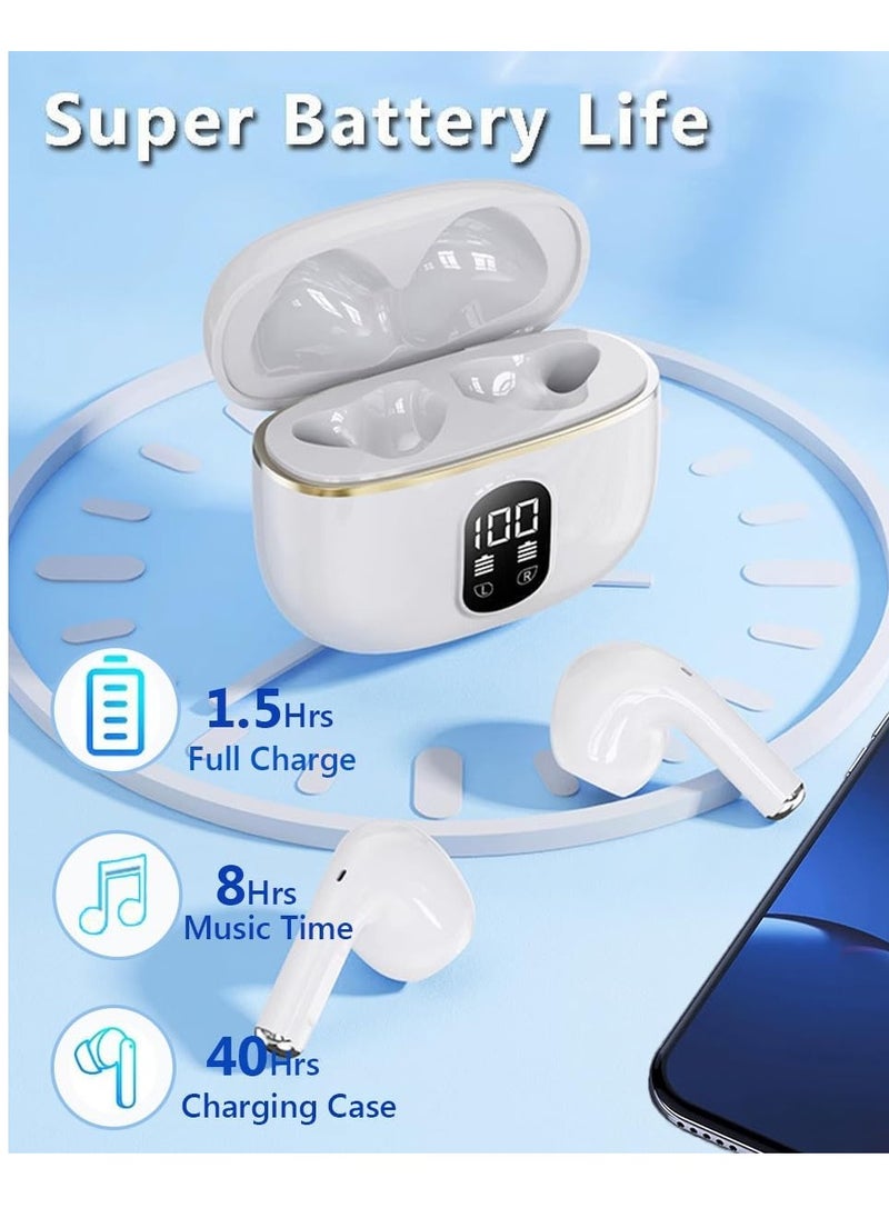 JBLTM Wireless Earbuds Bluetooth 5.3 Headphones, X87 Waterproof Stereo Earbuds with Mic, In-Ear Headphones with LED Battery Display for iPhone/Andriod Phone/Work/Sports, 40 Hours Playtime  - Image 3