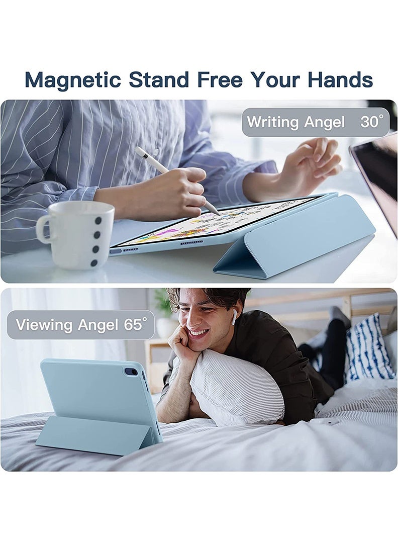 ثيودور حافظة متوافقة مع iPad (A16) الجيل الحادي عشر 11 بوصة 2025/الجيل العاشر 10.9 بوصة 2022 حافظة ذكية مع حامل أقلام، حافظة واقية مع ظهر ناعم من مادة TPU، غطاء للنوم/الاستيقاظ التلقائي، أزرق سماوي - Image 5