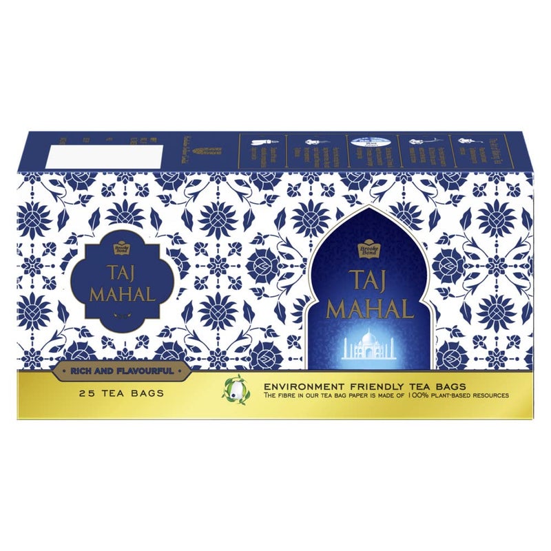 Taj Mahal Brooke Bond Leaf 25n Tea Bags 50 Grams - Image 2