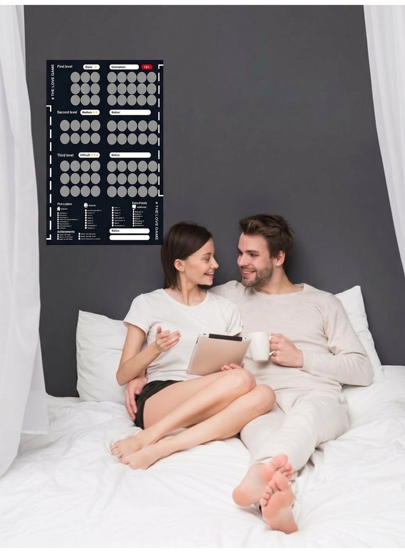 Scratch Off Poster for Couples with 104 Date Night Tasks, Romantic Game with Conversation Starters, Challenges and Fun Ideas, Couples Activity Gift for Relationship Bonding - Image 5