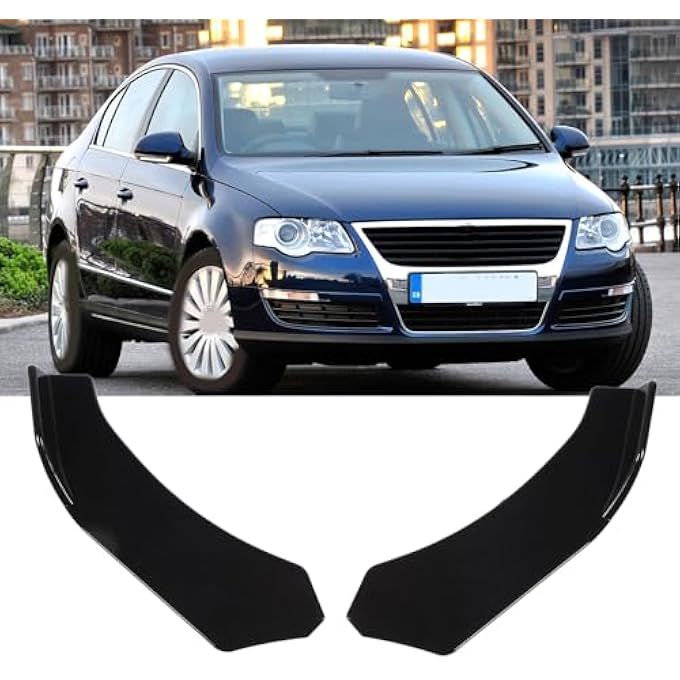 Kikumi Front Bumper Lip Splitter, Bumper Lip Diffuser Splitter Improve Vehicle Stability 2 Pieces for Left and Right Vehicles - Image 2