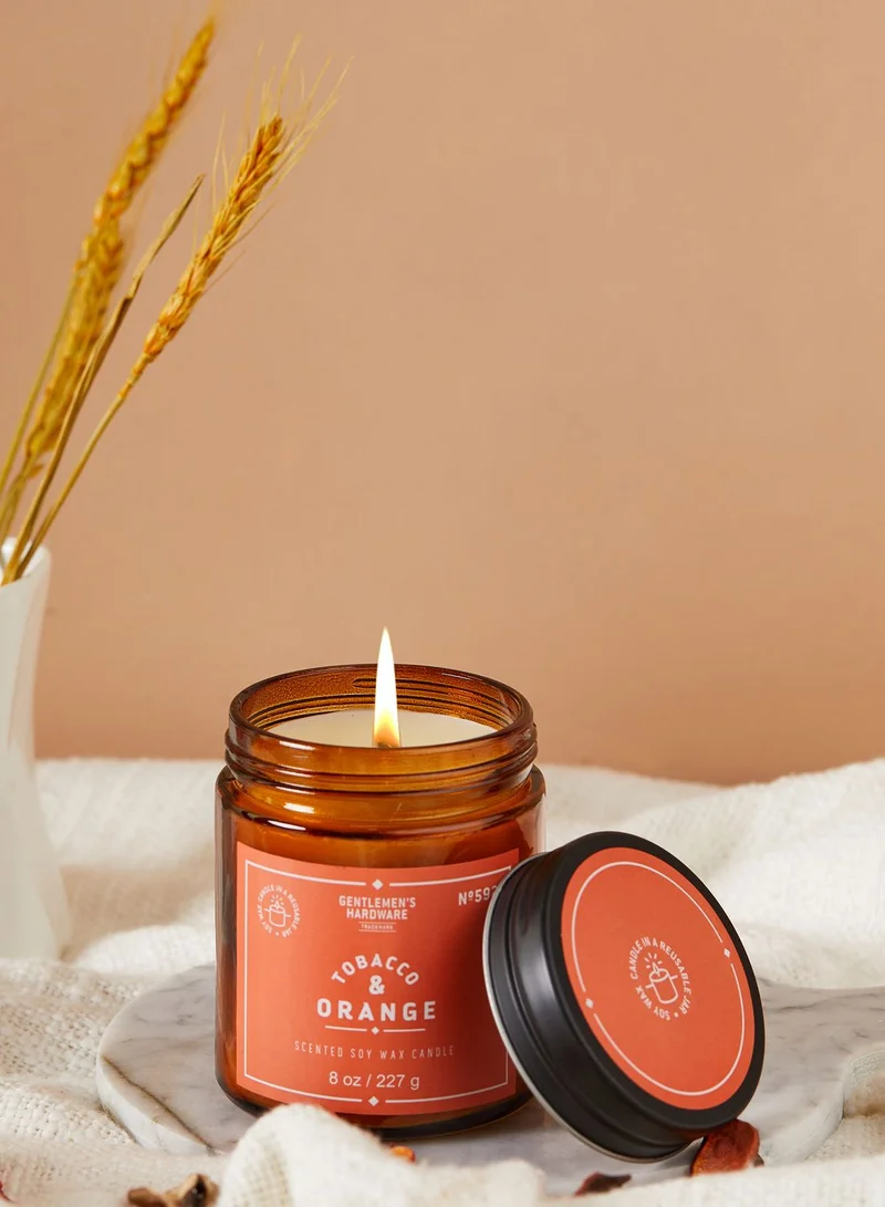 GENTLEMEN'S HARDWARE Jar Candle Tobacco & Orange 8Oz