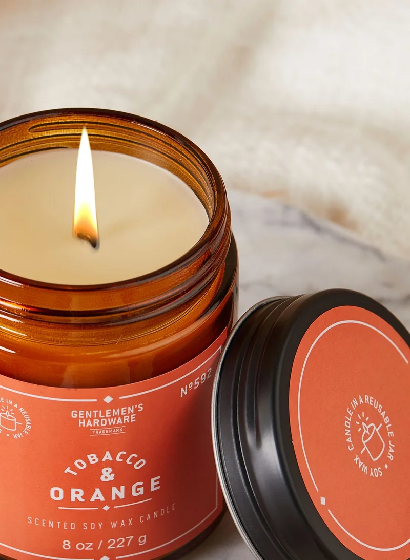 GENTLEMEN'S HARDWARE Jar Candle Tobacco & Orange 8Oz