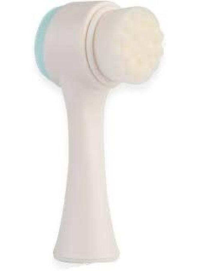 Generic Silicone Facial Cleansing Brush Double Side Facial Cleansing Brush Vibration Massage Facial Wash Skin Care Multi-Color DFBMC  - Image 2