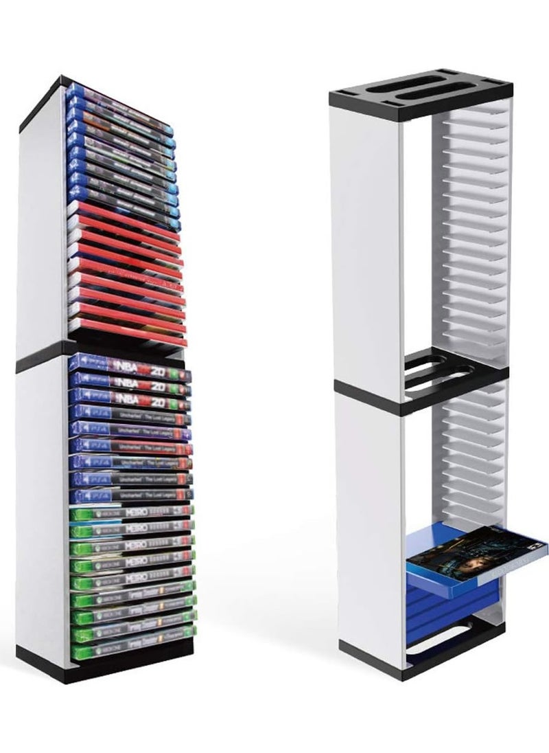 DOBE Game Disc Holder, 36 Tier Shelving Games Storage Tower for PS5 Game Disk Rack Game Stand Holder Compatible  - Image 1
