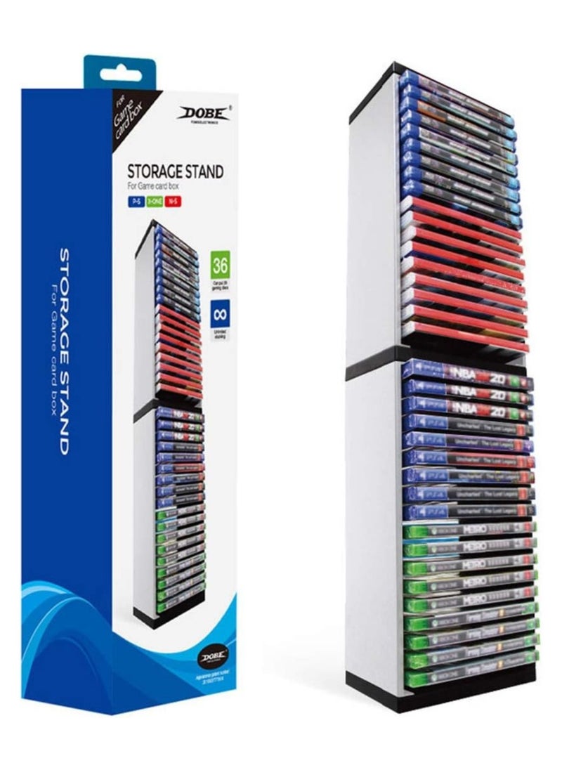 DOBE Game Disc Holder, 36 Tier Shelving Games Storage Tower for PS5 Game Disk Rack Game Stand Holder Compatible  - Image 2