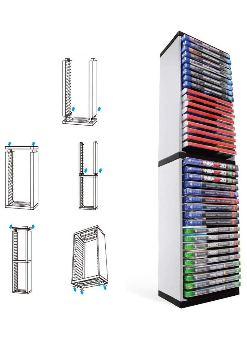 DOBE Game Disc Holder, 36 Tier Shelving Games Storage Tower for PS5 Game Disk Rack Game Stand Holder Compatible  - Image 3