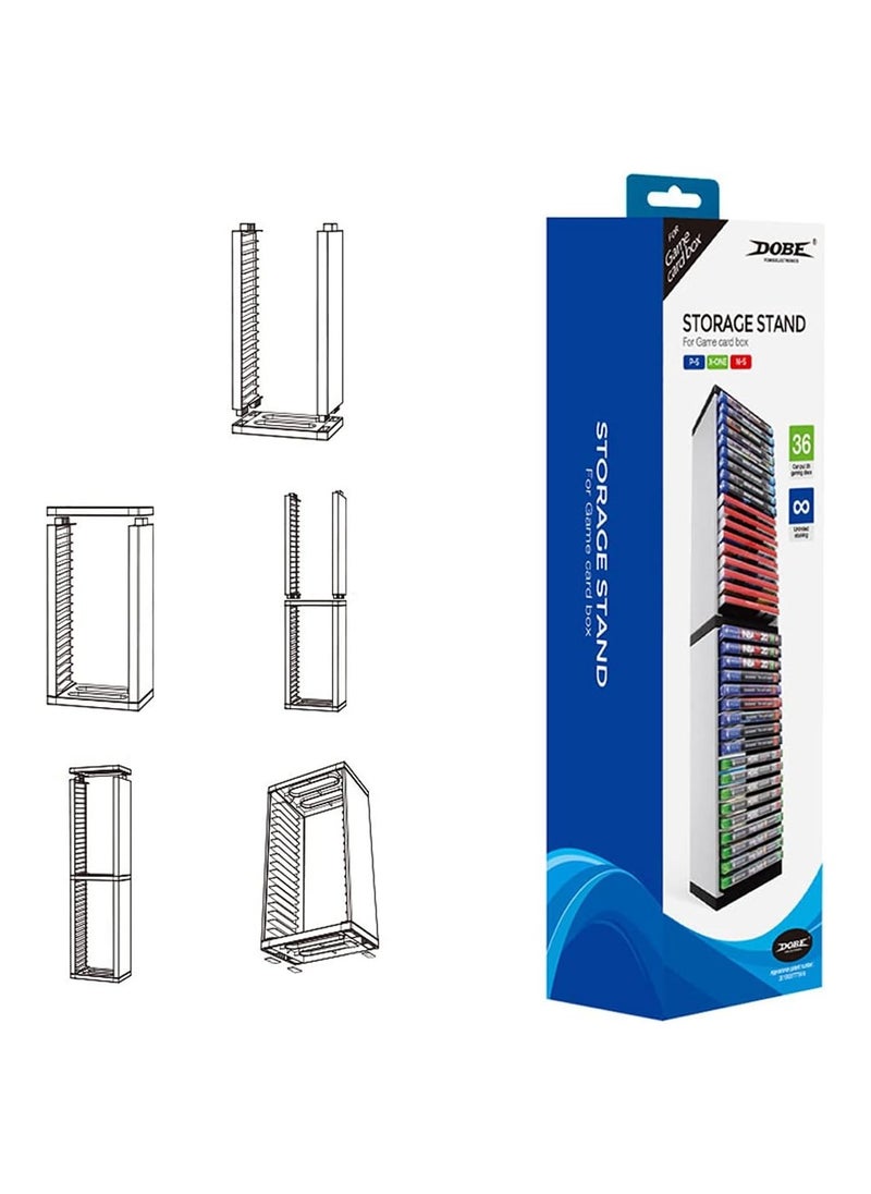 DOBE Game Disc Holder, 36 Tier Shelving Games Storage Tower for PS5 Game Disk Rack Game Stand Holder Compatible  - Image 4