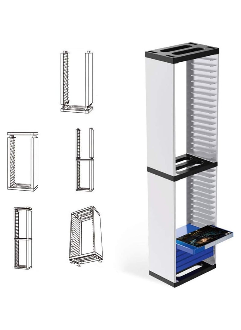 DOBE Game Disc Holder, 36 Tier Shelving Games Storage Tower for PS5 Game Disk Rack Game Stand Holder Compatible  - Image 5