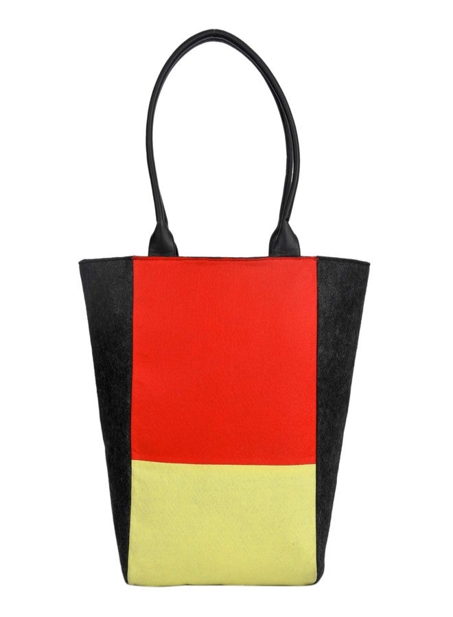 OON Women's Tote Bag | Spacious, Stylish, Sturdy Handbag with Zip closure | Made of Finest Felt Material | For Daily and Office Use (Multicolor) - Image 1