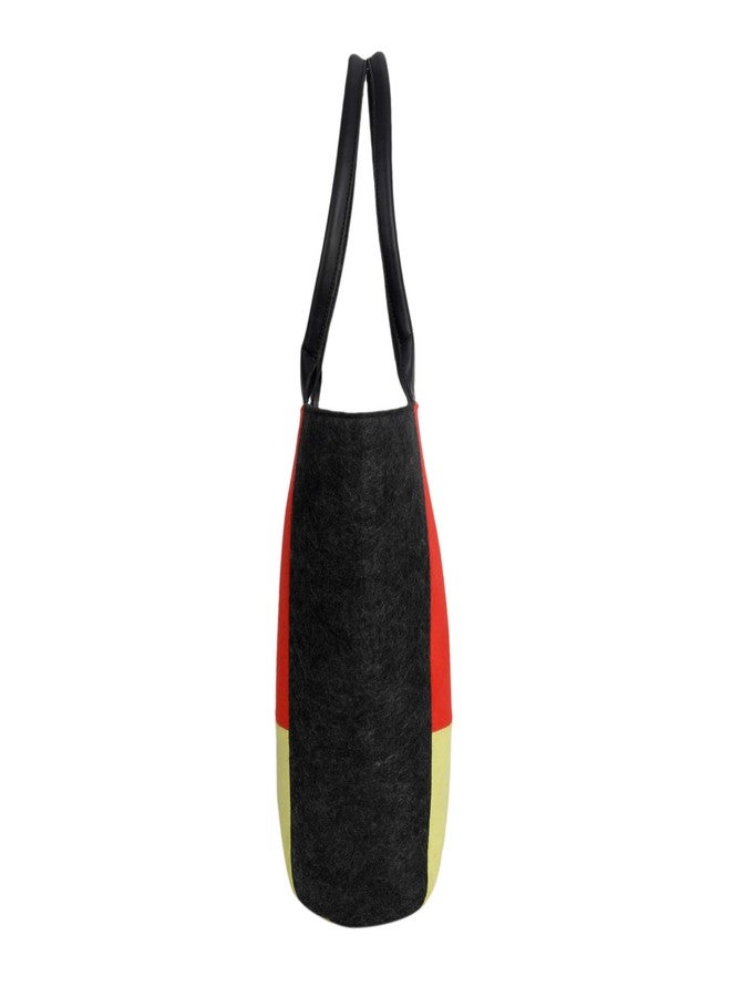 OON Women's Tote Bag | Spacious, Stylish, Sturdy Handbag with Zip closure | Made of Finest Felt Material | For Daily and Office Use (Multicolor) - Image 4