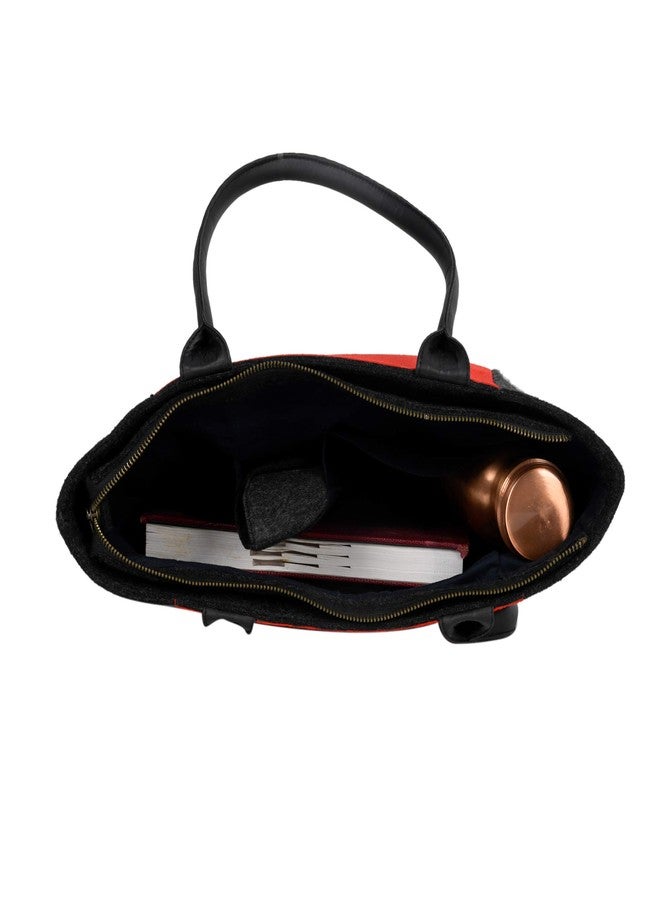 OON Women's Tote Bag | Spacious, Stylish, Sturdy Handbag with Zip closure | Made of Finest Felt Material | For Daily and Office Use (Multicolor) - Image 3