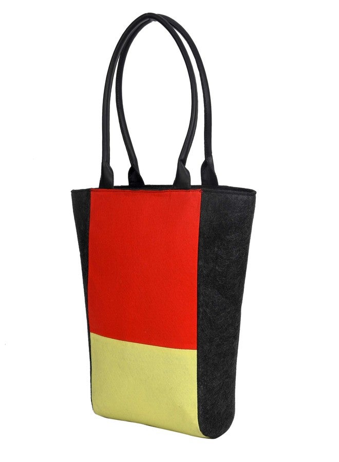 OON Women's Tote Bag | Spacious, Stylish, Sturdy Handbag with Zip closure | Made of Finest Felt Material | For Daily and Office Use (Multicolor) - Image 2
