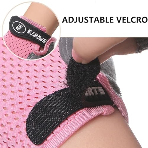 XuoAz Kids Fingerless Bike Gloves - Non Slip Boys-Girls Half Finger Gloves for Cycling Camping Bike Accessories - Image 3