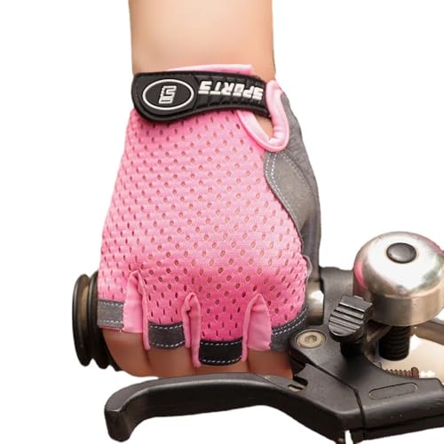 XuoAz Kids Fingerless Bike Gloves - Non Slip Boys-Girls Half Finger Gloves for Cycling Camping Bike Accessories - Image 2