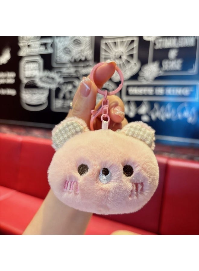 Cute Bear Plush Keychain - Trendy Cartoon Style Bag Charm