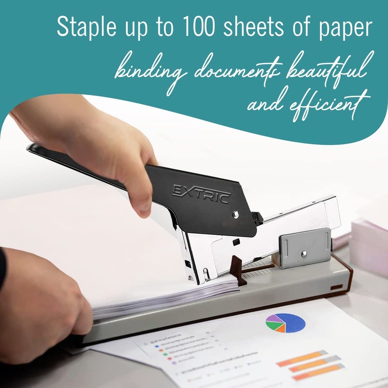 EXTRIC Heavy Duty Stapler - 100 Sheet High Capacity Office Stapler for Desk - Image 4