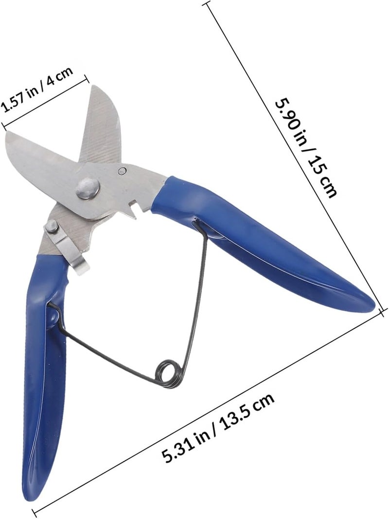 Milisten Heavy-duty Garden Pruning Shears with Blue Plastic Handle, Japanese Garden Shears for Bonsai, Tree Branches, and Flower Trimming, Handheld Gardening Clippers for Outdoor Plant Care - Image 2