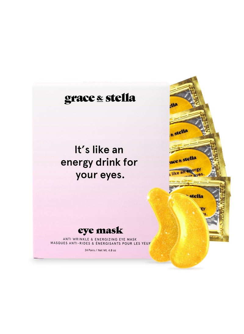 Grace & Stella - grace & stella Under Eye Mask (Gold, 24 Pairs) Reduce Dark Circles, Puffy Eyes, Undereye Bags, Wrinkles - Gel Under Eye Patches - Gifts for Women - Birthday Gifts for Women - Vegan Cruelty Free - Image 1