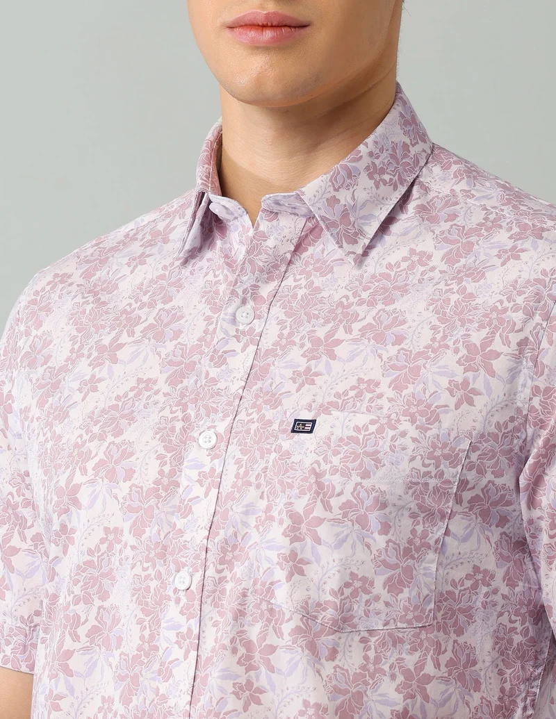 Arrow Beige Regular Fit Printed Shirt for Men | Best Price UAE