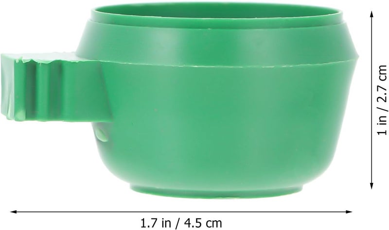 15pcs Parrot Feeding Bowls Bird Food Container Green Small Round Clip-on Bird Cage Feeder Water Bowls for Parakeet Budgie Cockatiel - Image 2