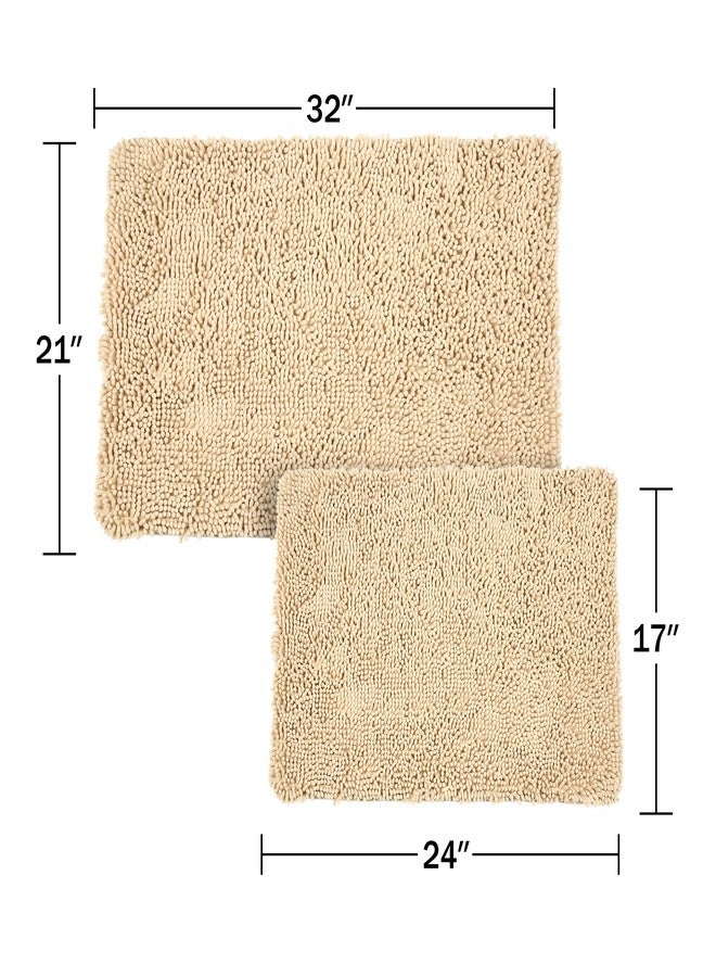 بيدفورد هوم سجادة حمام من قطعتين من وندسور هوم مصنوعة من إسفنج الذاكرة - لون عاجي - Image 2