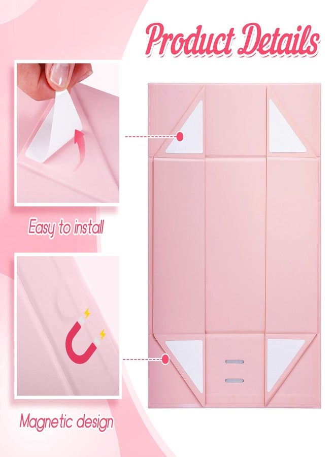 Erinnmy 5 Pack Gift Boxes with Lids,Magnetic Closure Collapsible Gift Box,Pink Proposal Box with Ribbon for Presents,Christms,Mother's Day,Weddings,Bridesmaid Proposal Gifts,10.2x7.3x 3.2 Inch (Pink - Image 4