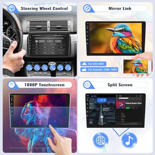 SIXWIN Android Car Play Screen for BWM Mini Cooper F55 2014-2019 9 Inch Touch Screen with CarPlay Android Auto Mirror Link Bluetooth FM 28UI Backup Camera GPS WiFi FM SWC MIC 2G+64G - Image 5