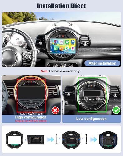 SIXWIN Android Car Play Screen for BWM Mini Cooper F55 2014-2019 9 Inch Touch Screen with CarPlay Android Auto Mirror Link Bluetooth FM 28UI Backup Camera GPS WiFi FM SWC MIC 2G+64G - Image 2