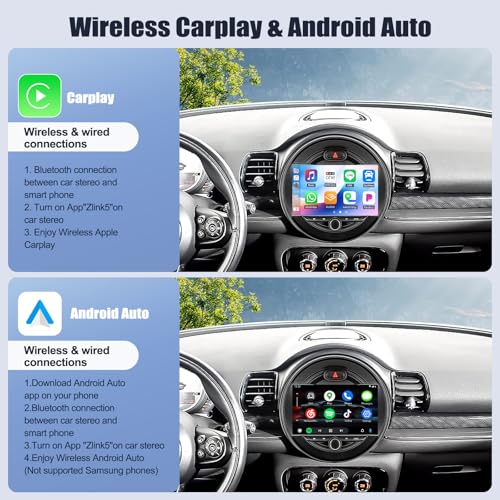 SIXWIN Android Car Play Screen for BWM Mini Cooper F55 2014-2019 9 Inch Touch Screen with CarPlay Android Auto Mirror Link Bluetooth FM 28UI Backup Camera GPS WiFi FM SWC MIC 2G+64G - Image 3