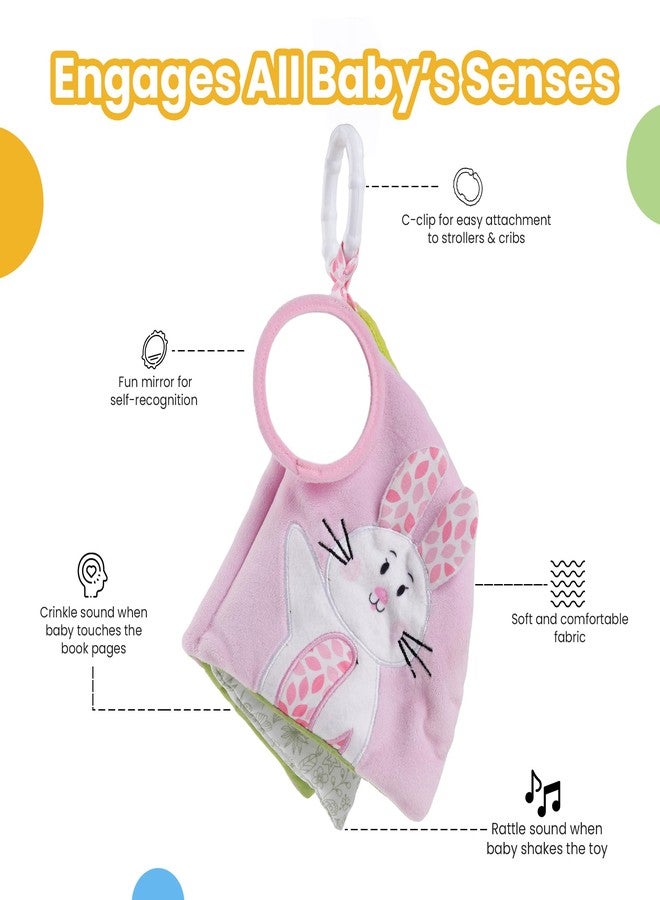 Nuluv Butterfly Soft Book for Babies, Crinkle Sensory Book with Rattle Sound and Textures, Soft Touch-and-Feel Learning Book, Baby-Safe Activity Book for Early Development, for Babies 3+ Months - Image 5