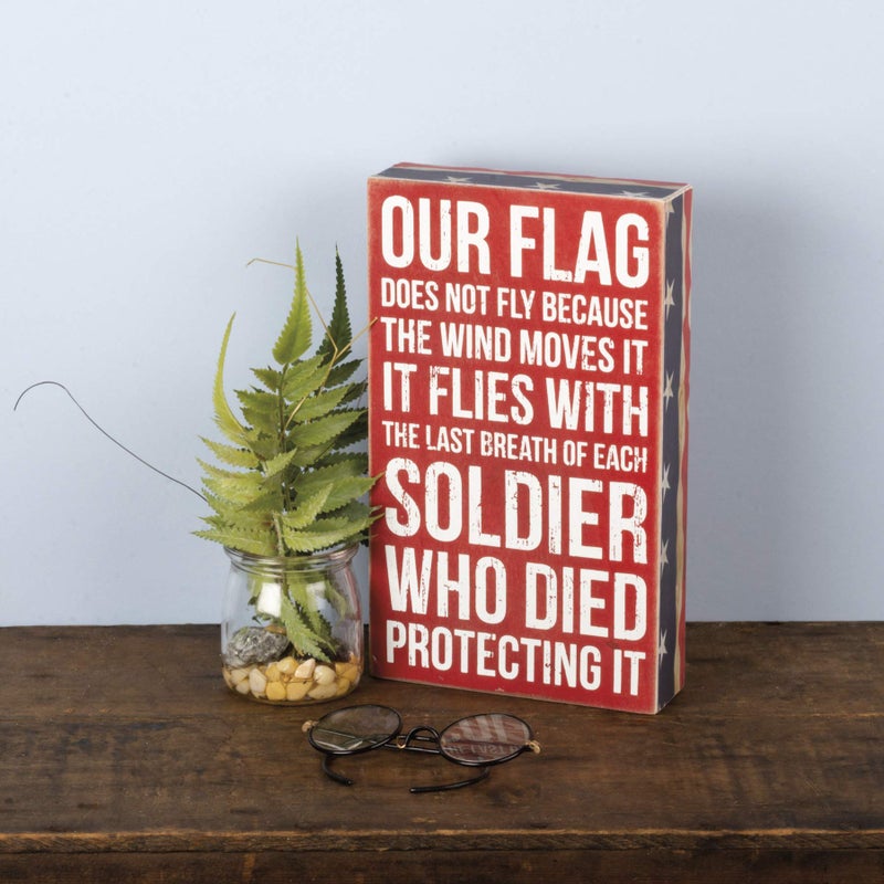 Primitives by Kathy 27303 Patriotic Box Sign, 6 x 10-Inches, Our Flag - Image 3