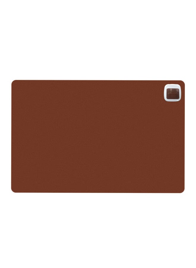Trnfa Office Hand Warmer Desktop Heating Pad Mouse Heating Warm Desk Mat 600*360mm Brown Computer Electric Heating Pad - Image 2