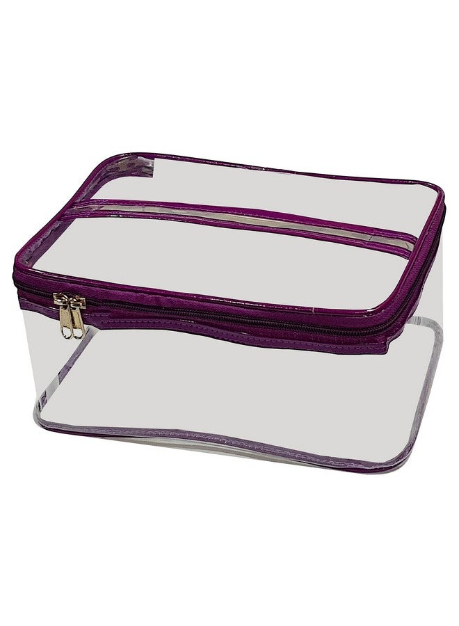 LUCES® Makeup Storage Zipper Pouch Cosmetic Utility Toiletry Wardrobe Organizer Jewellery Pouch Box Travel Vanity Artist Storage Bag for Woman Pack of 4 - Image 3