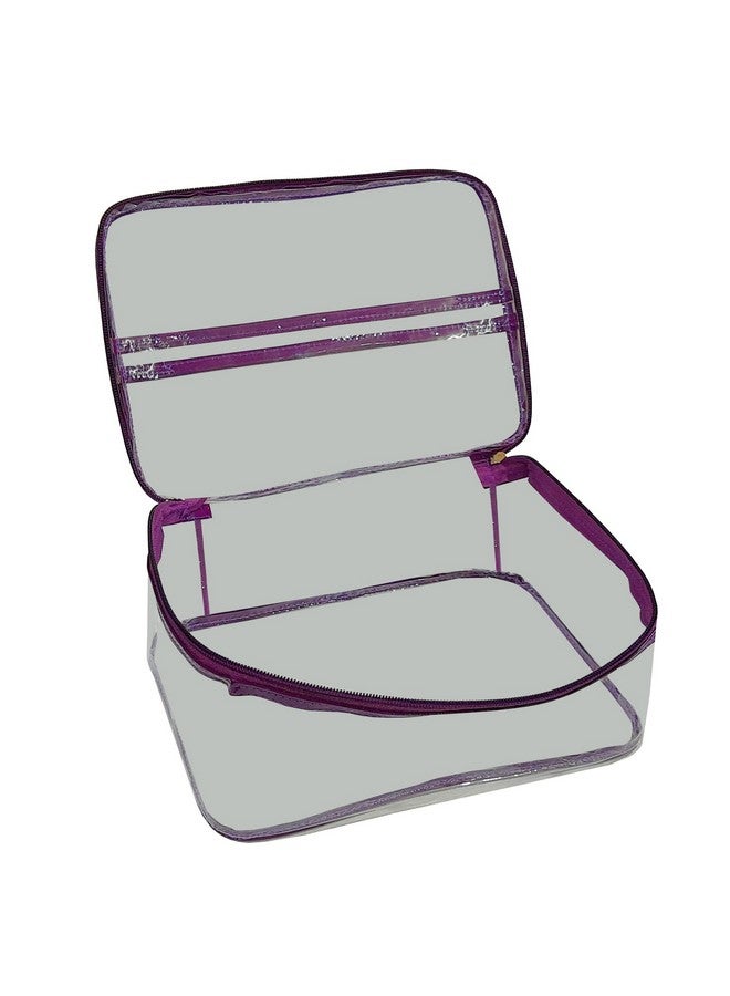 LUCES® Makeup Storage Zipper Pouch Cosmetic Utility Toiletry Wardrobe Organizer Jewellery Pouch Box Travel Vanity Artist Storage Bag for Woman Pack of 4 - Image 4