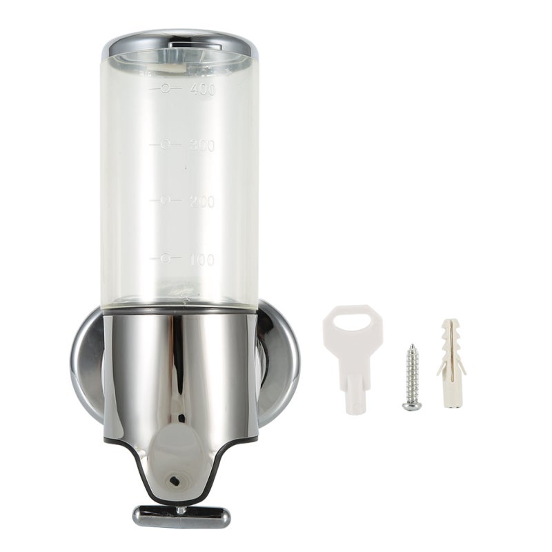 Unique Manual Liquid Soap Dispenser Wall Shampoo Dispenser for Hotel Public Toilet Bathroom Use6030 Transparent Single Cup - Image 1