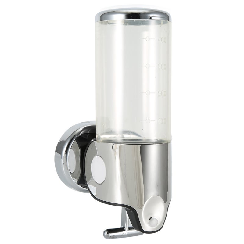 Unique Manual Liquid Soap Dispenser Wall Shampoo Dispenser for Hotel Public Toilet Bathroom Use6030 Transparent Single Cup - Image 2
