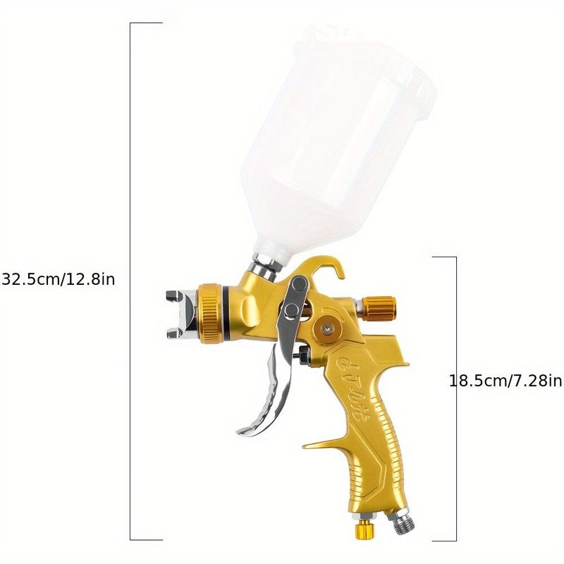 1 Set HVLP Spray Gun Kit 1 3mm 1 5mm 1 8mm Nozzle Car Paint Sprayer Gravity Feed Pneumatic Tool For Cars Fences Walls Furniture Panels DIY - Image 3