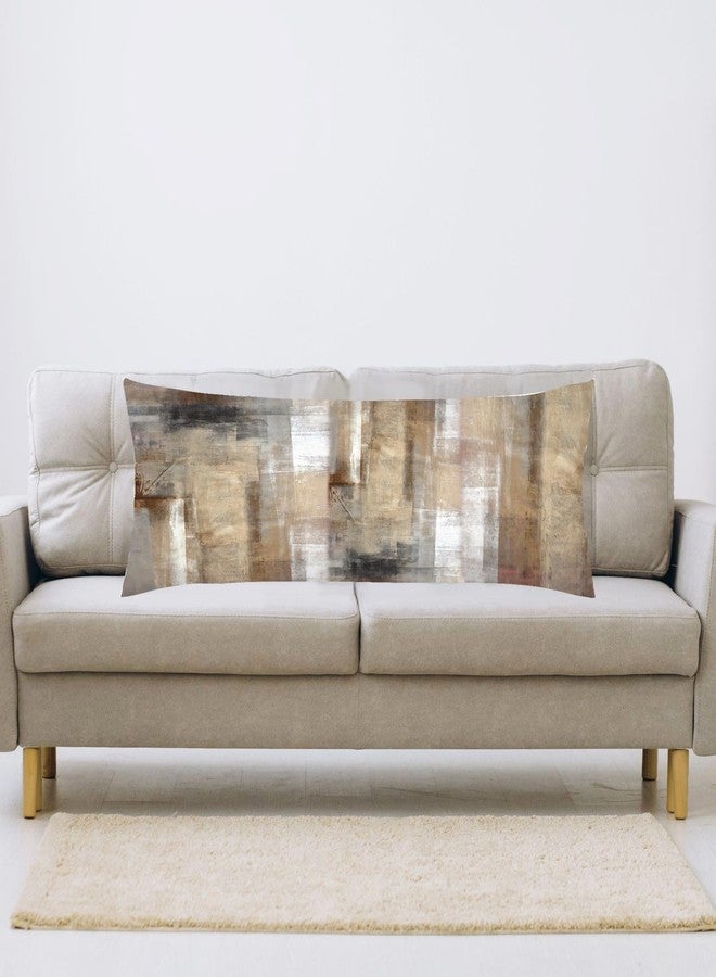 AELMARNEE Brown Abstract Art Painting Body Pillow Cover White Grey Beige Long Pillow Case with Zipper Decorative Bedding Pillowcase Modern Pillows Covers Soft Cushion Pillows Case for Bedroom,Couch,20"x54" - Image 4